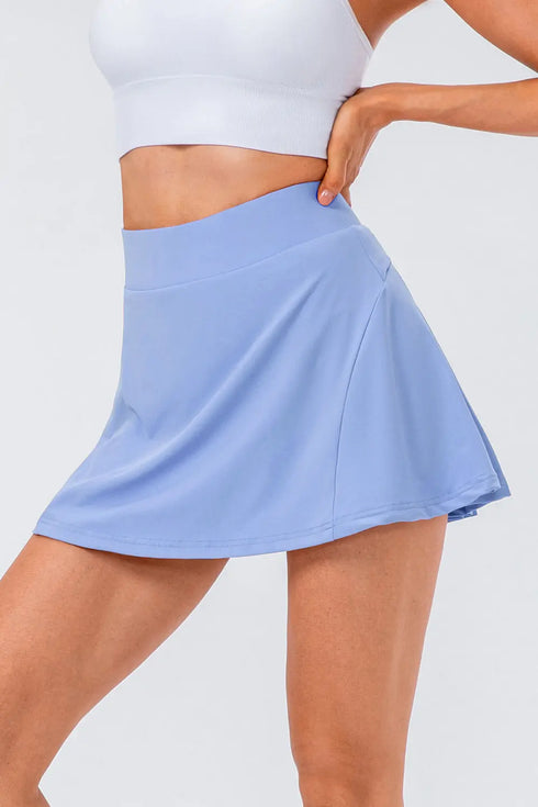 'Maryam' High Waist Pleated Active Skirt - Celes Fashion